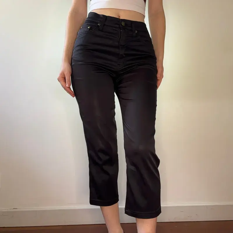 Moschino Jeans Trousers - 26W UK 6 Black Nylon Blend