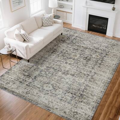 Garvee Area Rug | Rugs for Living Room | Washable – 8x10 Vintage Floral Area Rugs, Soft Cashmere Cotton & TPR Non-Slip Back...