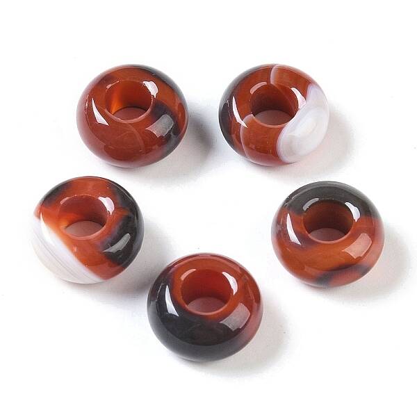 Natural Agate European Beads