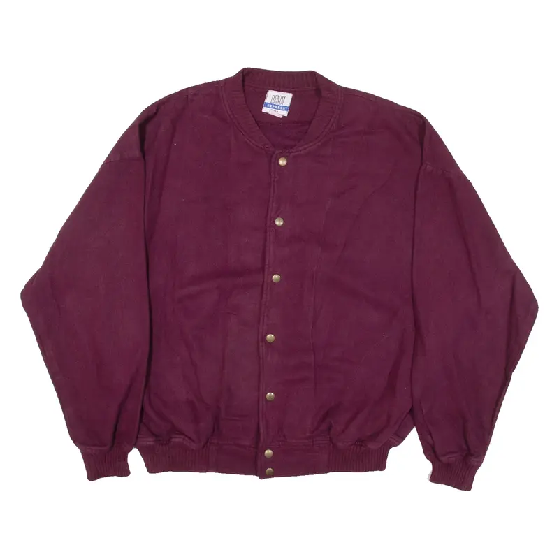 DENIM EXPRESS Mens Bomber Jacket Maroon 2XL