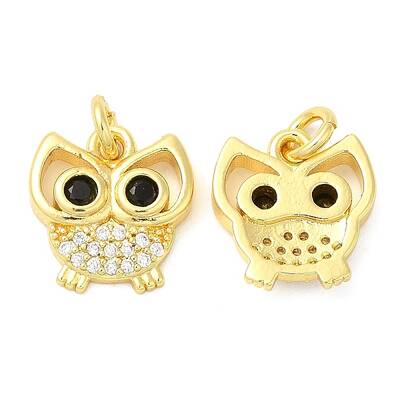 Brass Micro Pave Cubic Zirconia Pendants