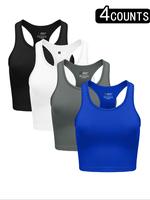 Women's Scoop Neck Sports Vest, Quick Drying Breathable Sports Tank Top for Yoga Gym Workout Running, Ladies Sportswear Cloth...