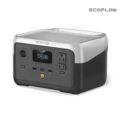 ECOFLOW Portable Power Station RIVER 2 240, 243Wh/256Wh LiFePO4 Battery/ 1 Hour Fast Charging, 2 Up to 600W AC Outlets, Solar...