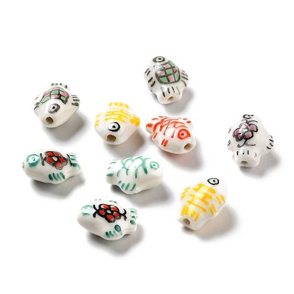 Handmade Printed Porcelain Beads