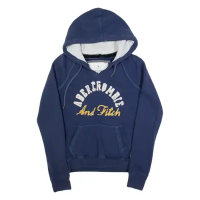 ABERCROMBIE & FITCH Womens Blue Hoodie L