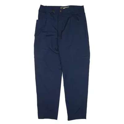 Zip-off Legs Trousers Blue Regular Tapered Womens W32 L29