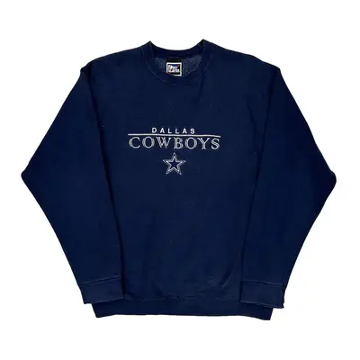 Dallas Cowboys Pro Player Nfl Sweatshirt - Large Navy Cotton Blend