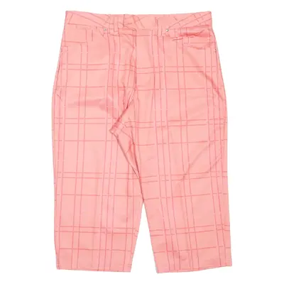 SLAZENGER Womens Casual Shorts Pink Check UK 12 W32