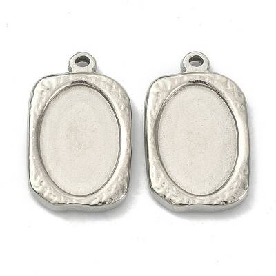 Non-Tarnish 304 Stainless Steel Pendant Cabochon Settings