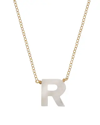 Dawn Initial Necklace | Metal Color: Gold | Style: R