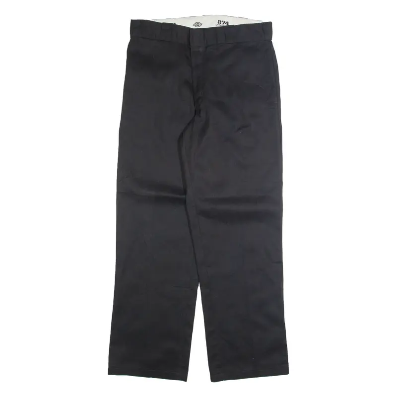 DICKIES Chino Mens Trousers Black Regular Straight W32 L30