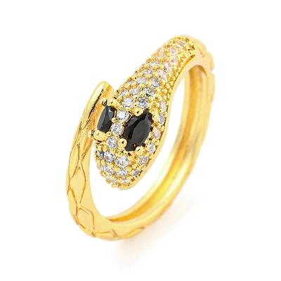 304 Stainless Steel Cubic Zirconia Open Cuff Ring for Women