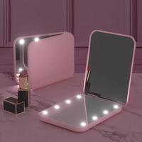 Portable LED Light Makeup Mirror, 1 Box 1X/3X Magnification LED Makeup Mirror, Pocket Mirror for Women & Girls, Travel Makeup...