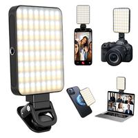 GEYILO LED Portable Light，Rechargeable Magnetic Clip Light，128 LED Portable Light for Video, Zoom Conference, Makeup and ...