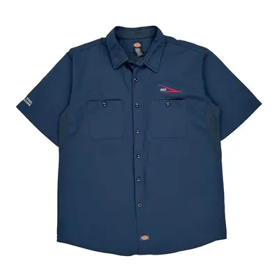 Rsf Dickies Short Sleeve Shirt - XL Blue Polyester Blend