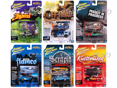 Street Freaks 2025 Release 1 Set B of 6 Cars 1/64 Diecast Model Cars by Johnny Lightning