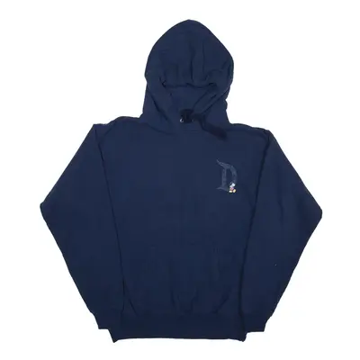 DISNEY Mickey Mouse Hoodie Blue Pullover Mens M