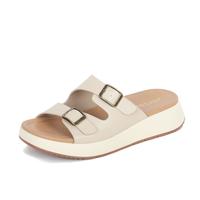 Hofeny Women Sandals,Arch Support Slides with Adjustable Buckle Straps and Cork,Thick Soled Girl Ergonomic Design
