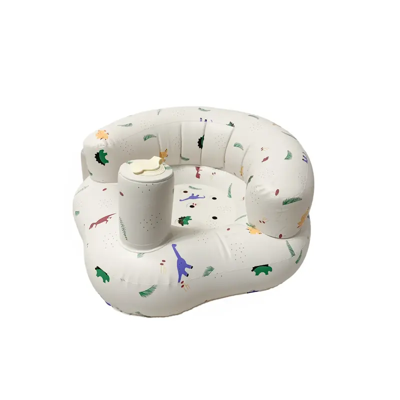 Inflatable baby Seat, Built In Air Pump Back Support Sofa, Supportive Baby Floor Chair for Sitting Up, Shower Chair Floor Sea...