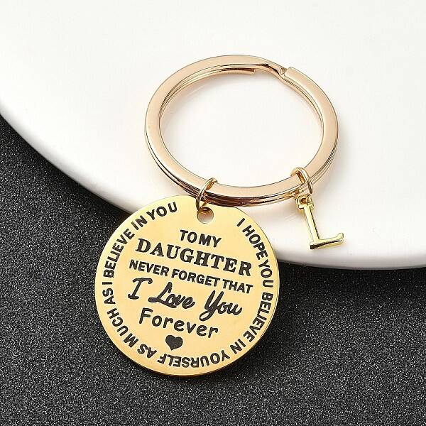 Valentine's Day Brass & 201 Stainless Steel Keychain