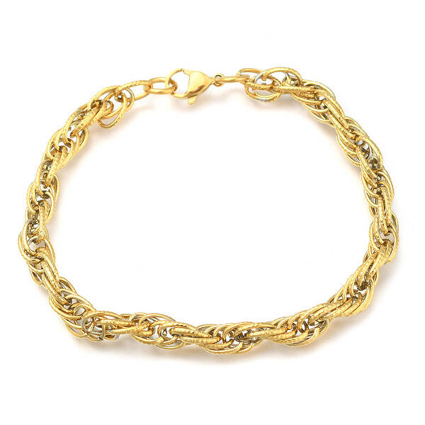 Ion Plating(IP) 304 Stainless Steel Rope Chain Bracelets