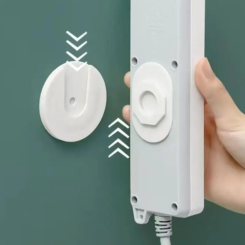 Wall Mounted Power Strip Holder, Punch Free Self Adhesive Power Strip Holder, Cable Management Tool for Home Office, Desk Org...