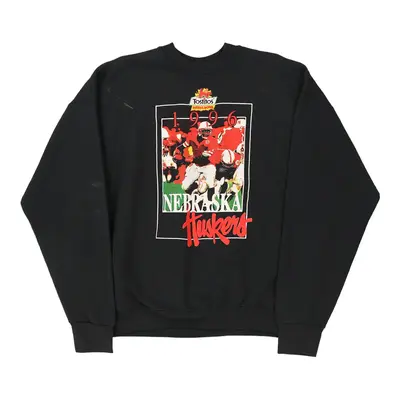 1996 Nebraska Huskers Fruit Of The Loom College Sweatshirt - XL Black Cotton Blend