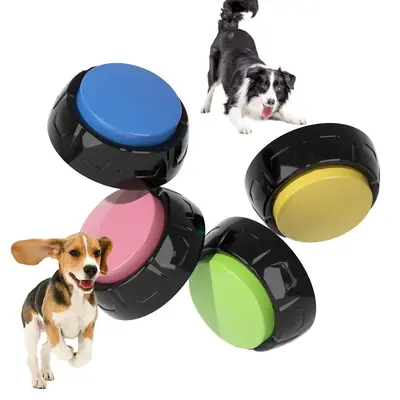 Pet Toy Dog Talking Buttons For Communication, Recordable Dog Training Buttons, Interactive Talking Buttons For Indoor Dogs A...