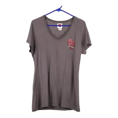 Harley Davidson V-neck T-Shirt - XL Grey Cotton