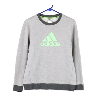 Age 13-14 Adidas Sweatshirt - Large Grey Cotton