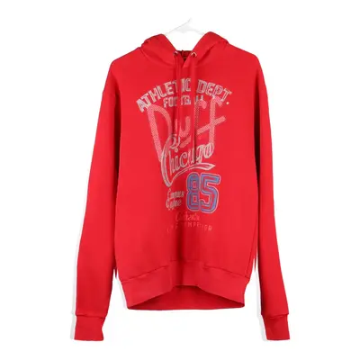Duff Hoodie - Large Red Cotton Blend