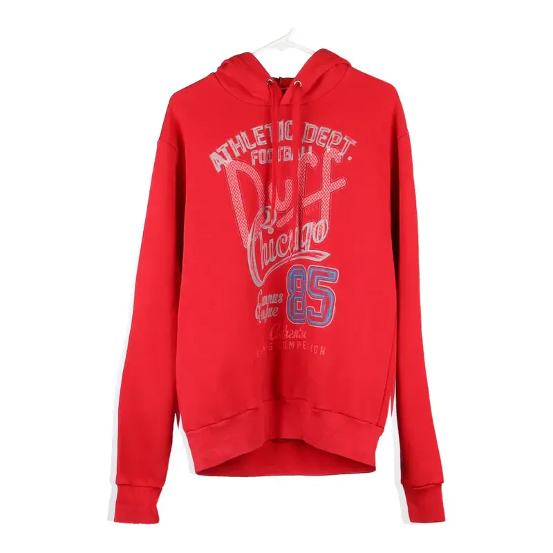 Duff Hoodie - Large Red Cotton Blend
