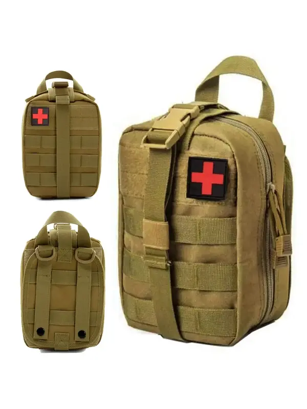 Outdoor Emergency Medical Bag, Camo Molle Tactical Pack, Coin & Cell Phone Pouch, Molle Vest Accessory Pouch, for Emergency S...