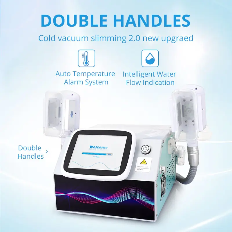 2 Handles 4 Pads Fat Freezing Cooling Vaccum Body Sculpting Fat Removal Slimming Machine for Spa Salon Studio Home Use | SM-7...