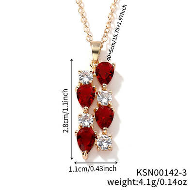 Brass Cubic Zirconia Long Tassel Pendant Necklaces for Fashionable Statement Style