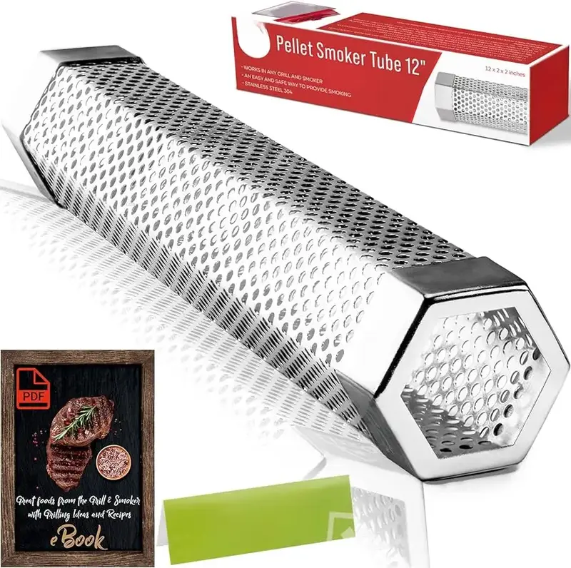 Advanced particulate smoking tube 12 inches (approximately 30.5 centimeters) -5 hours of smoking - Suitable for any barbecue ...