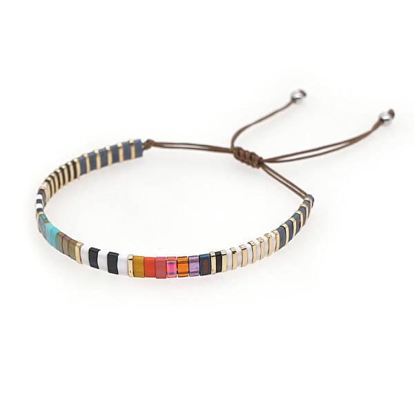 Bohemian Style Minimalist Tila Beaded Adjustable Braided Bracelets for Women