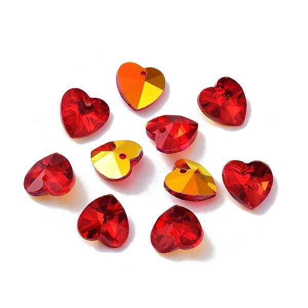 Electroplate Glass Charms