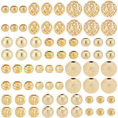 120Pcs 12 Styles Brass and Alloy Spacer Beads