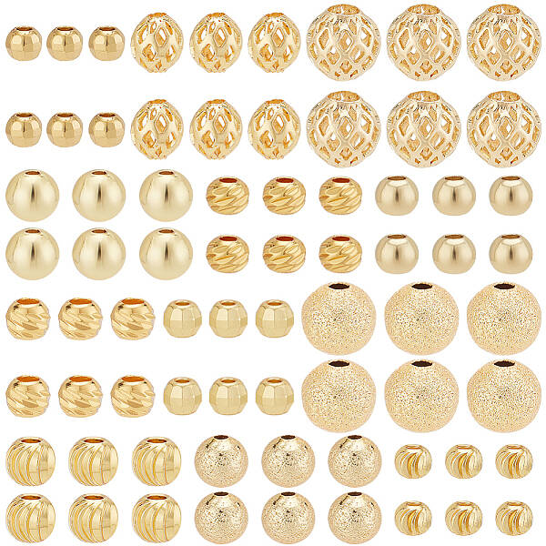 120Pcs 12 Styles Brass and Alloy Spacer Beads