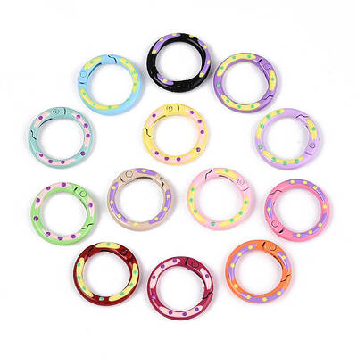 Spray Painted Alloy Spring Gate Rings