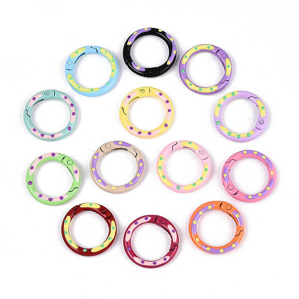 Spray Painted Alloy Spring Gate Rings