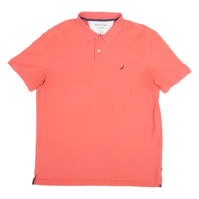 NAUTICA Classic Fit Mens Polo Shirt Pink XL