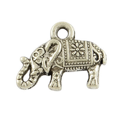 Tibetan Style Alloy Elephant Pendants