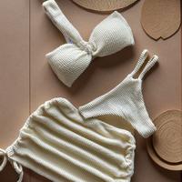 2024 new Europe and the United States and the United States swimsuit sexy female three-piece single irregular hollow advanced...