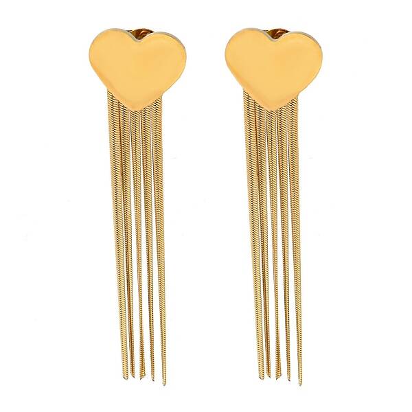 PVD Vacuum Plating Golden 304 Stainless Steel Dangle Stud Earrings