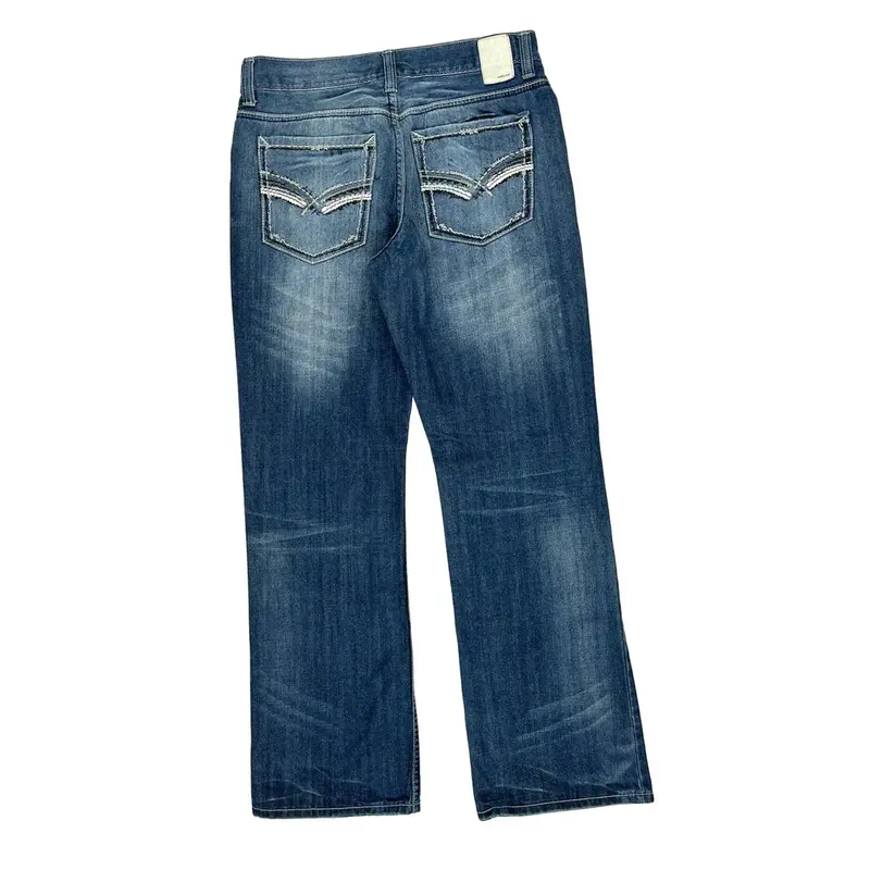 Hip Hop Helix Boot Cut Jeans - 32W 32L Blue Cotton