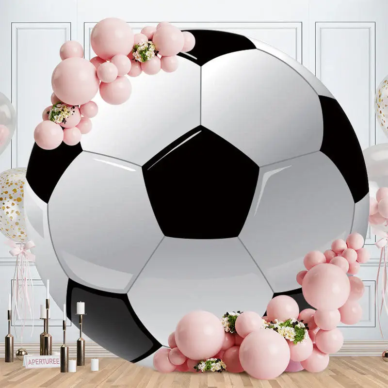 Aperturee Cute Football Themed Round Backdrop For Birthday Party | Round Party Backdrop | Round Backdrop For Birthday Party |...
