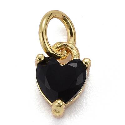 Brass Micro Pave Cubic Zirconia Charms