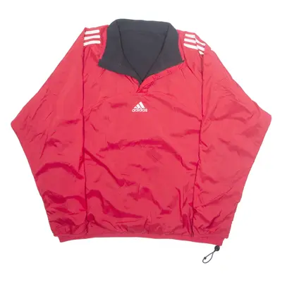 ADIDAS Mens Anorak Coat Red XL